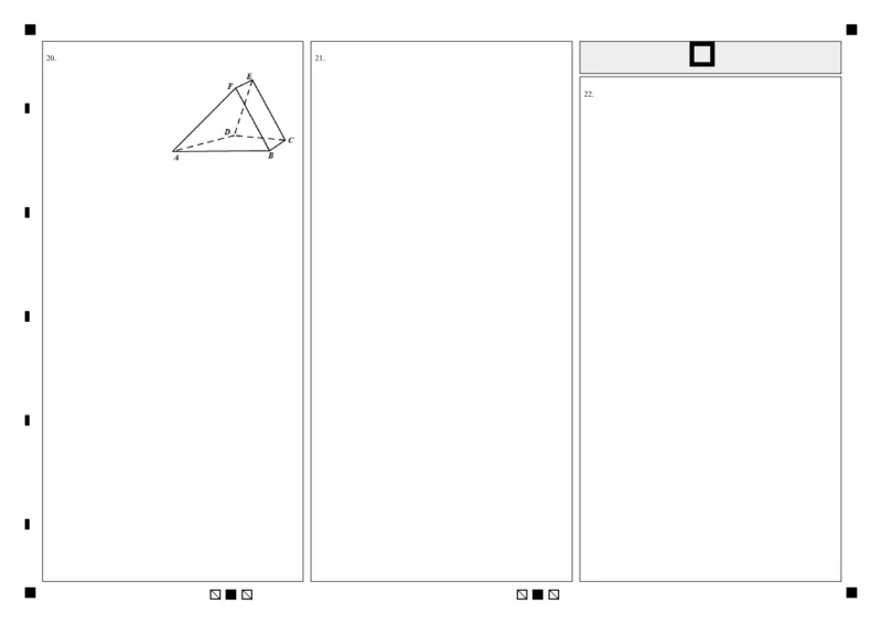 福建省&ldquo;宁化、永安、尤溪、大田、沙县一中&rdquo;五校协作2023-2024学年高三上学期11月联考数学答题卡(1)_2023年11月_0211月合集_2024届福建省高三上学期五校协作期中联考