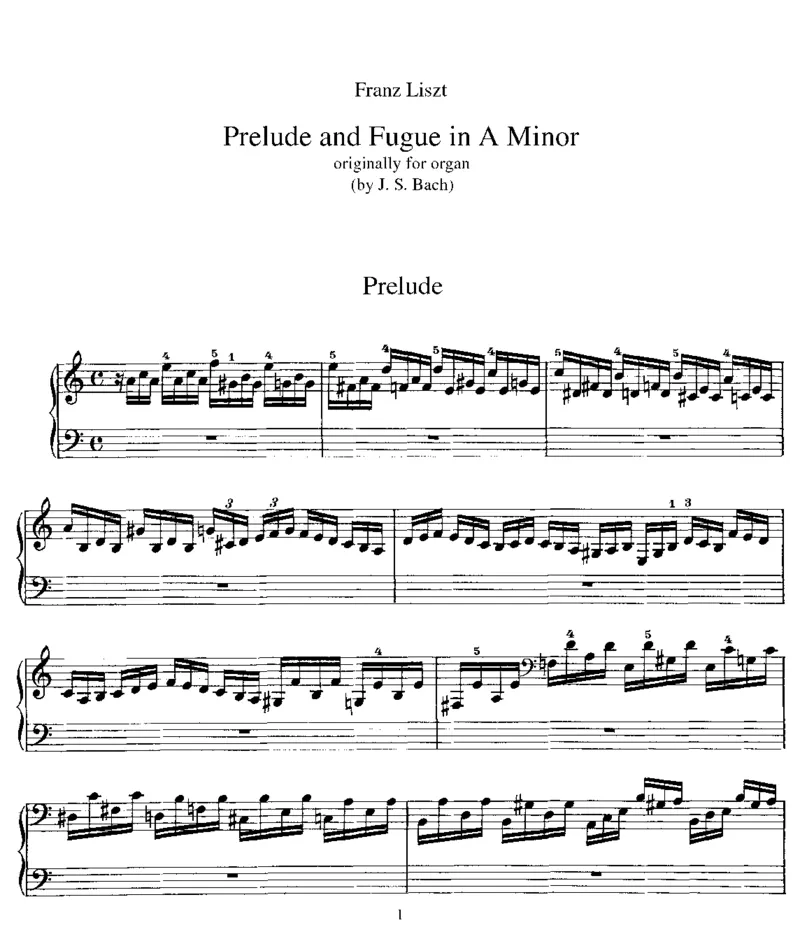 PreludeandFugueina,BWV543(Bach)_一万首著名钢琴曲谱哈农贝多芬合集视频教学电子版高清无水印可打印_1古典钢琴知名音乐家谱_李斯特钢琴谱全集_改编巴赫