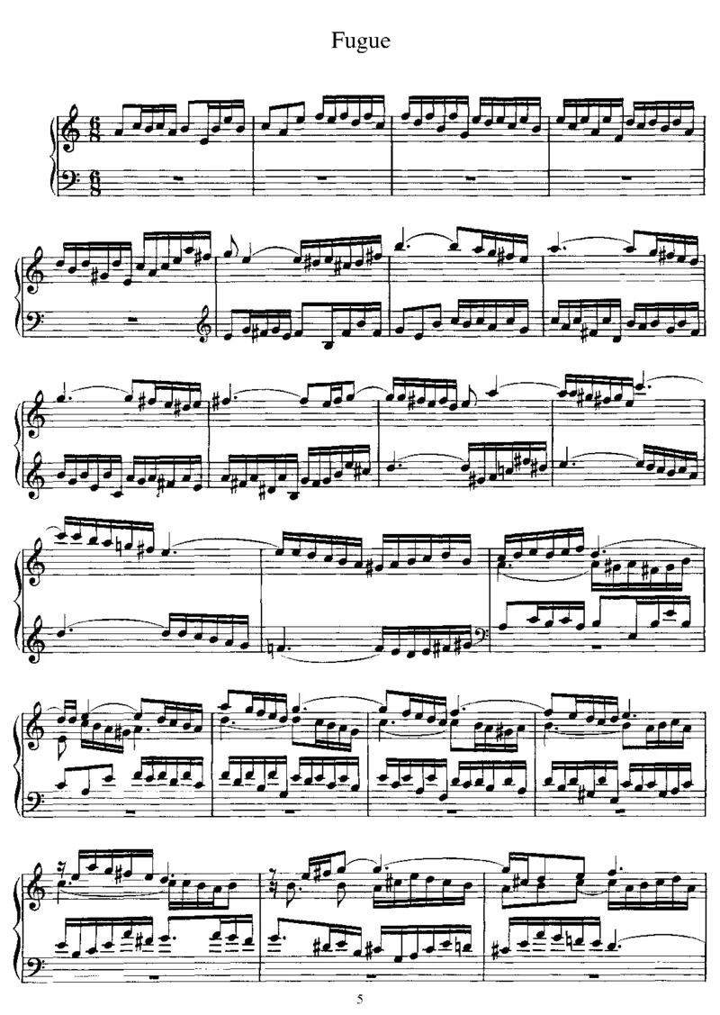 PreludeandFugueina,BWV543(Bach)_一万首著名钢琴曲谱哈农贝多芬合集视频教学电子版高清无水印可打印_1古典钢琴知名音乐家谱_李斯特钢琴谱全集_改编巴赫