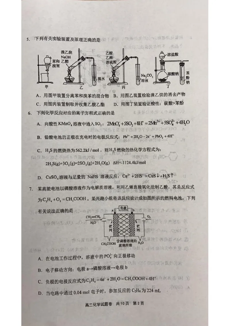 河南省安鹤新联盟2024-2025学年高二下学期5月联考化学试卷（图片版，含答案）_2024-2025高二（7-7月题库）_2025年05月试卷_0530河南省安鹤新联盟2024-2025学年高二下学期5月联考