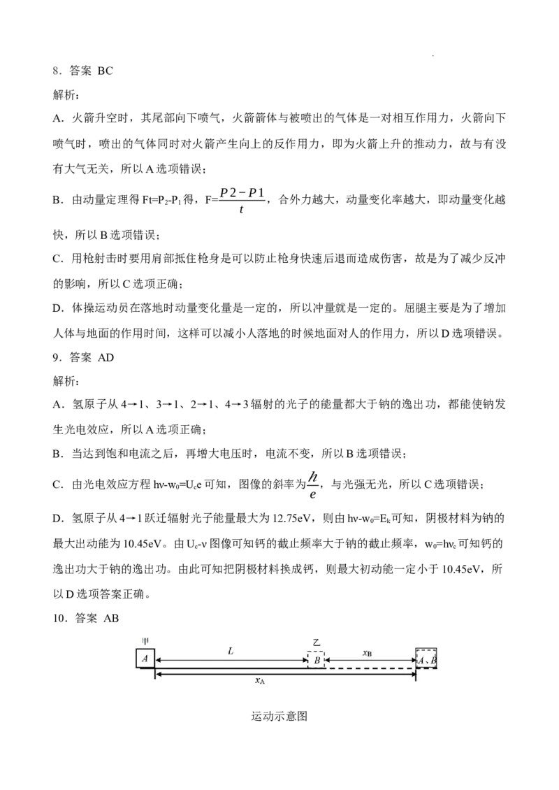 参考答案物理高二2023―2024学年度下学期高二年级期末联考_2024-2025高三（6-6月题库）_2024年07月试卷_240716辽宁省点石联考2023-2024学年高二下学期7月期末联考