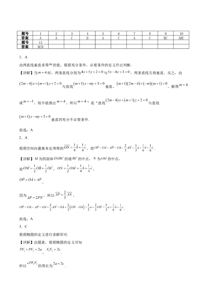 山东师范大学附属中学2025-2026学年高二上学期期中考试数学Word版含解析_251217山东师范大学附属中学2025-2026学年高二上学期期中考试（全）