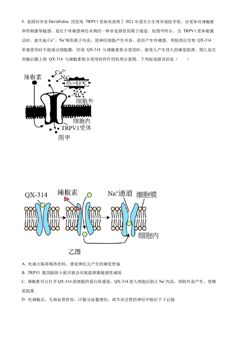 河南省安阳市林州市第一中学2024-2025学年高二上学期11月月试题生物Word版含解析_2024-2025高二（7-7月题库）_2024年11月试卷