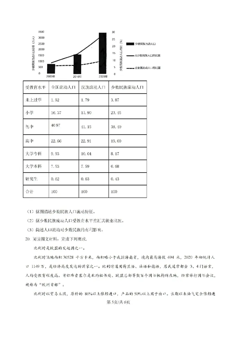 云南省大理白族自治州大理市大理白族自治州民族中学2024-2025学年高三上学期开学地理试题_2024-2025高三（6-6月题库）_2024年08月试卷