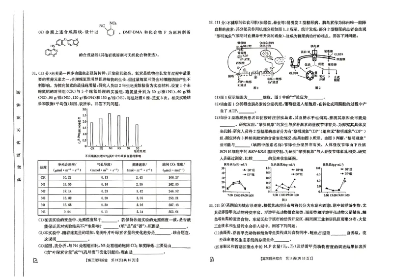 老高考卷新课标版全国百万金太阳2024届高三下学期5月大联考考试(5.17-5.18)理科综合试题(1)_2024年5月_025月合集_2024届金太阳百万联考高三5月大联考（新教材）