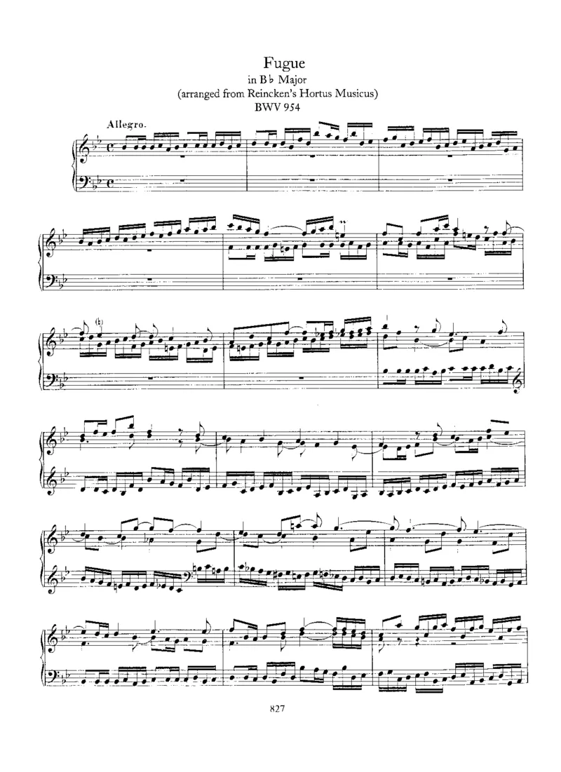 FugueinBb,BWV954_一万首著名钢琴曲谱哈农贝多芬合集视频教学电子版高清无水印可打印_1古典钢琴知名音乐家谱_巴赫钢琴谱全集_Preludes，Fantasias，Fugues