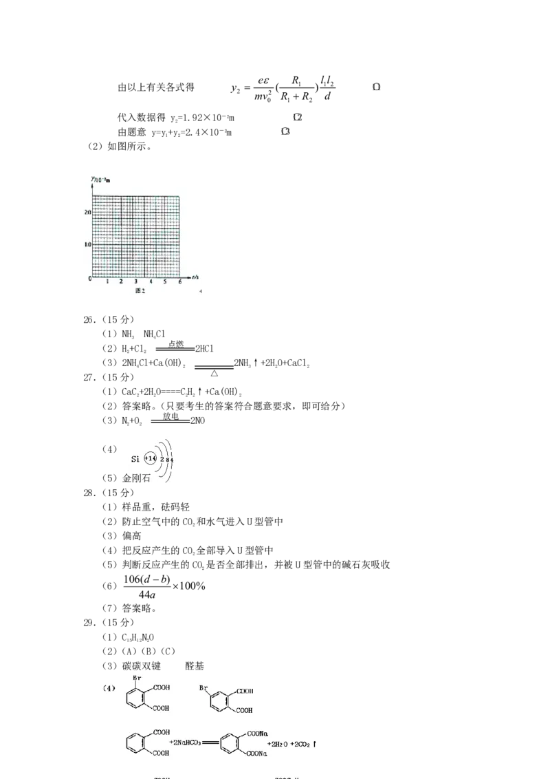 2005年福建高考理科综合真题及答案_化学高考真题试卷_旧1990-2007&middot;高考化学真题_1990-2007&middot;高考化学真题&middot;PDF_福建