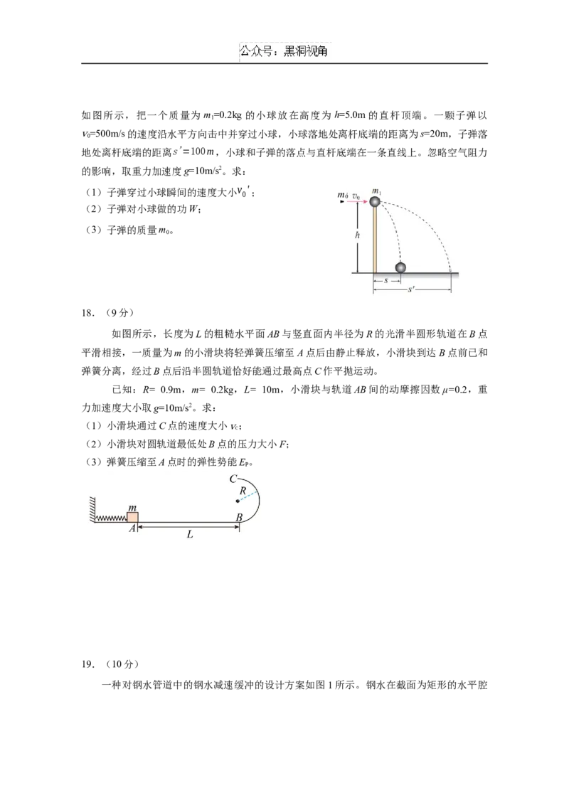 北京市朝阳区2024-2025学年高三上学期期中质量检测物理试卷_2024-2025高三（6-6月题库）_2024年11月试卷_1116北京市朝阳区2024-2025学年高三上学期期中考试（全科）
