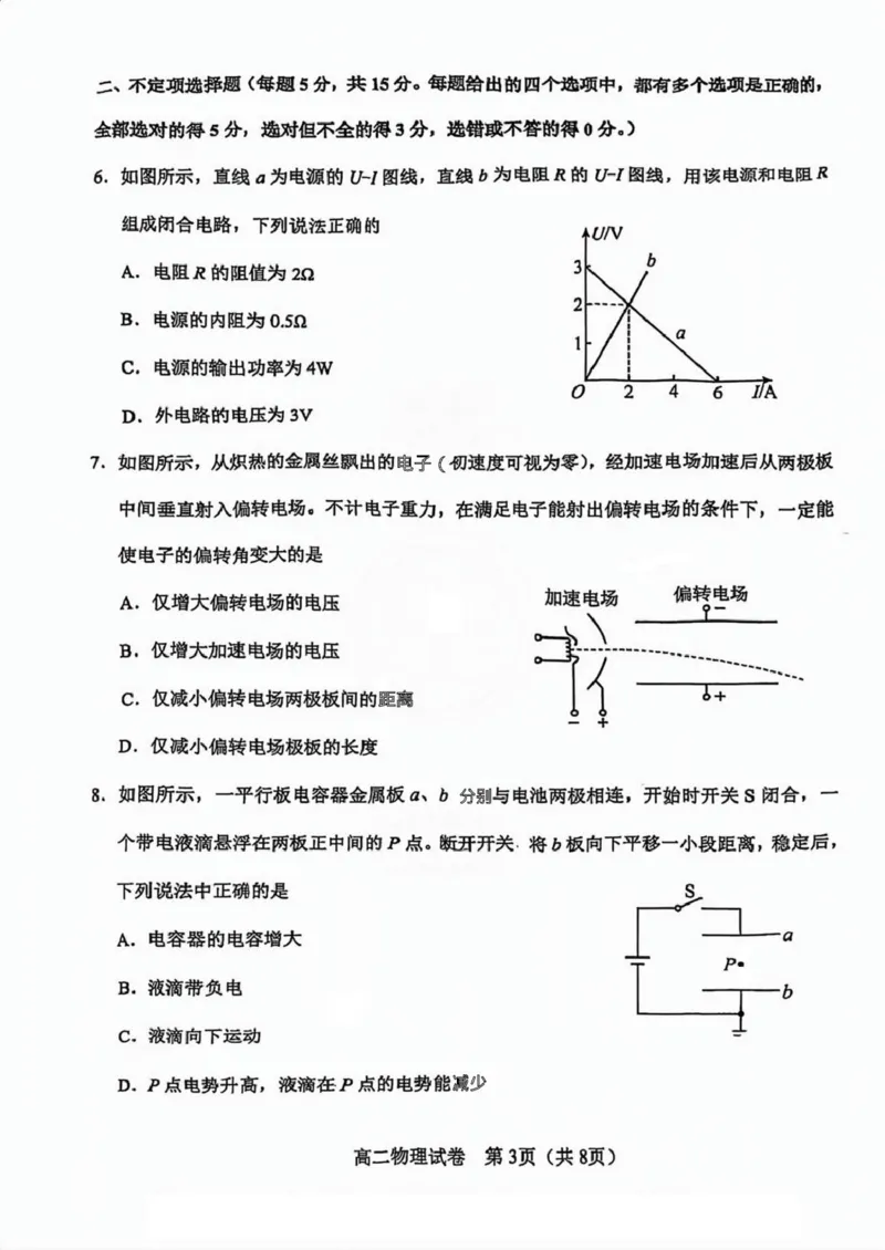 天津市河东区2024-2025学年高二上学期1月期末考试物理PDF版含答案_2024-2025高二（7-7月题库）_2025年02月试卷_0206天津市河东区2024-2025学年高二上学期1月期末考试