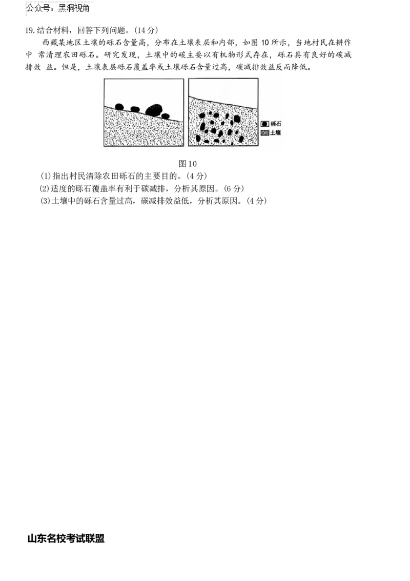 山东名校考试联盟2024-2025学年上学期期中检测高三地理试题（含答案）_2024-2025高三（6-6月题库）_2024年11月试卷_11152025届山东名校考试联盟高三上学期期中检测（全科）