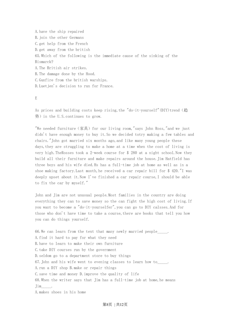 1998年四川高考英语真题及答案_zz20高中真题试卷_英语高考真题试卷_旧1990-2007&middot;高考英语真题_1990-2007&middot;高考英语真题&middot;word_四川