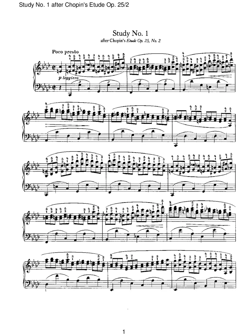 StudyNo.1afterChopin'sEtudeOp.25_2_一万首著名钢琴曲谱哈农贝多芬合集视频教学电子版高清无水印可打印_1古典钢琴知名音乐家谱_勃拉姆斯钢琴谱全集