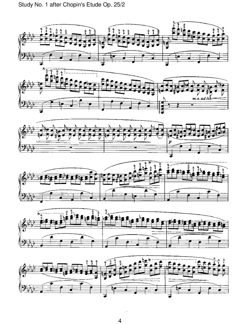 StudyNo.1afterChopin'sEtudeOp.25_2_一万首著名钢琴曲谱哈农贝多芬合集视频教学电子版高清无水印可打印_1古典钢琴知名音乐家谱_勃拉姆斯钢琴谱全集