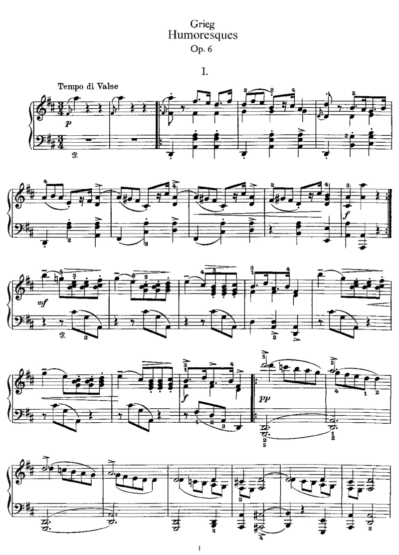 Humoresker,Op6_一万首著名钢琴曲谱哈农贝多芬合集视频教学电子版高清无水印可打印_1古典钢琴知名音乐家谱_格里格钢琴谱全集_其他
