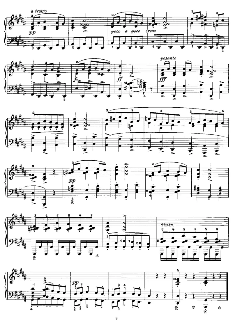 Humoresker,Op6_一万首著名钢琴曲谱哈农贝多芬合集视频教学电子版高清无水印可打印_1古典钢琴知名音乐家谱_格里格钢琴谱全集_其他