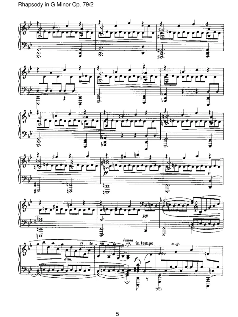 RhapsodyinGMinorOp.79_2_一万首著名钢琴曲谱哈农贝多芬合集视频教学电子版高清无水印可打印_1古典钢琴知名音乐家谱_勃拉姆斯钢琴谱全集_III.ShorterWorks