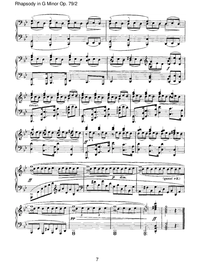 RhapsodyinGMinorOp.79_2_一万首著名钢琴曲谱哈农贝多芬合集视频教学电子版高清无水印可打印_1古典钢琴知名音乐家谱_勃拉姆斯钢琴谱全集_III.ShorterWorks