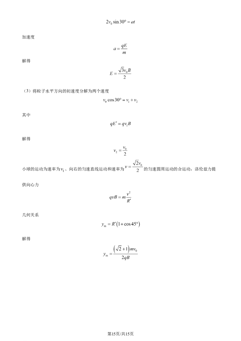 精品解析：江苏省决胜新高考联盟2023-2024学年高三下学期2月大联考物理试卷（解析版）_2024年3月_013月合集_2024届江苏省决胜新高考联盟高三下学期2月大联考