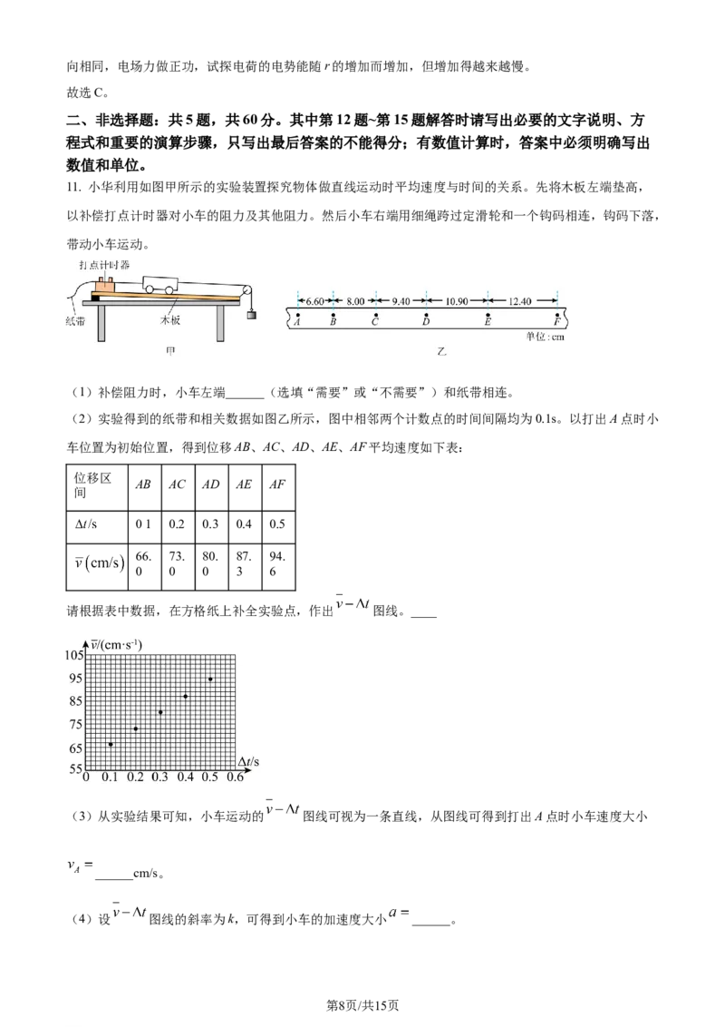 精品解析：江苏省决胜新高考联盟2023-2024学年高三下学期2月大联考物理试卷（解析版）_2024年3月_013月合集_2024届江苏省决胜新高考联盟高三下学期2月大联考