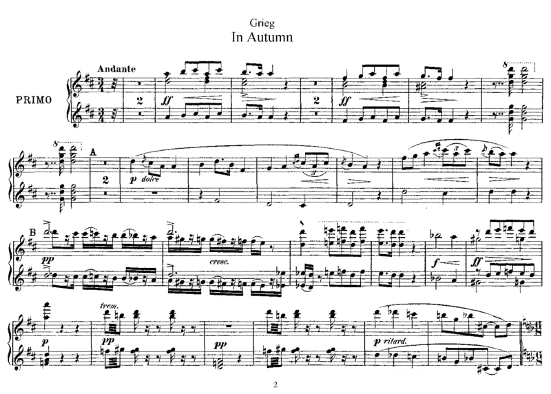 InAutumn(4Hands)_一万首著名钢琴曲谱哈农贝多芬合集视频教学电子版高清无水印可打印_1古典钢琴知名音乐家谱_格里格钢琴谱全集_四手联弹