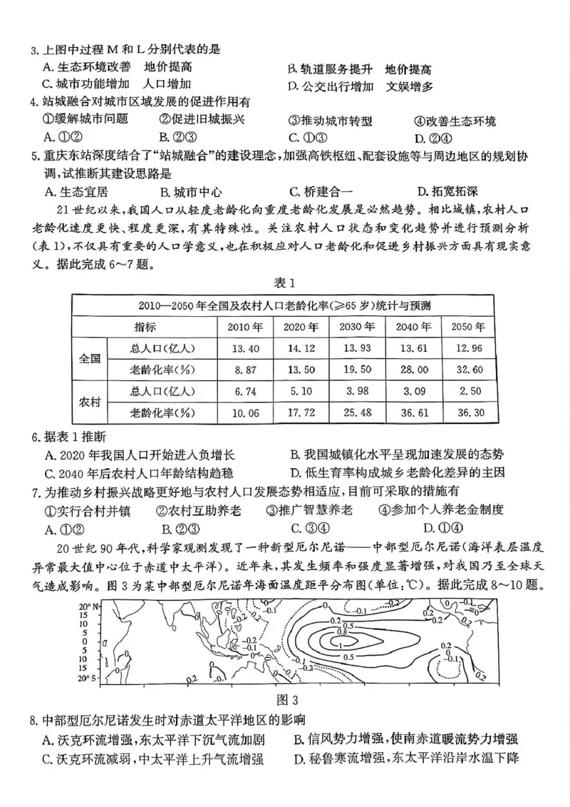 河北省邯郸市2025届高三下学期4月第四次调研监测试题地理+答案_2024-2026高三（6-6月题库）_2025年04月试卷_0429河北省邯郸市2025届高三年级第四次调研监测（全科）