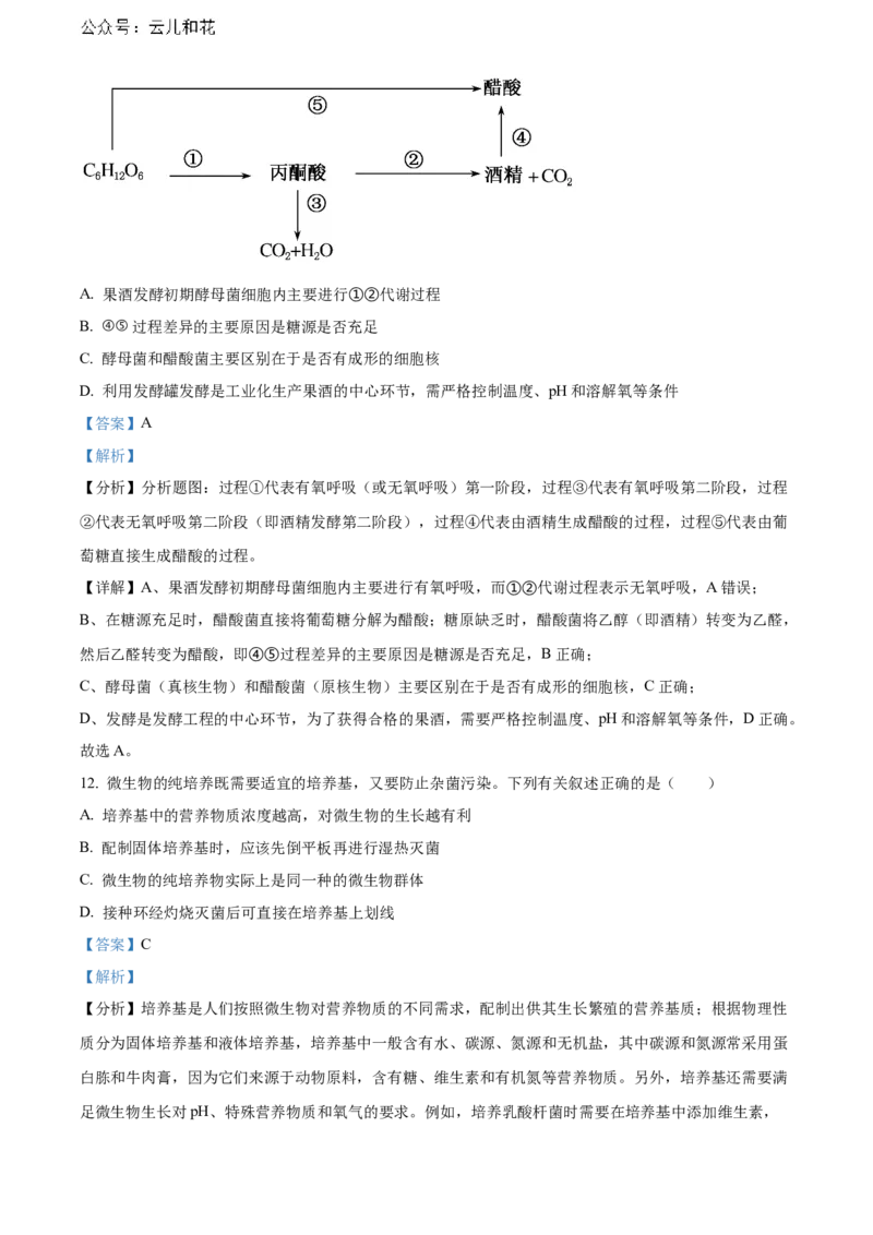 广东省湛江市2023-2024学年高二下学期期末考试生物Word版含解析_2024-2025高二（7-7月题库）_2024年07月试卷_0730广东省湛江市2023-2024学年高二下学期期末考试