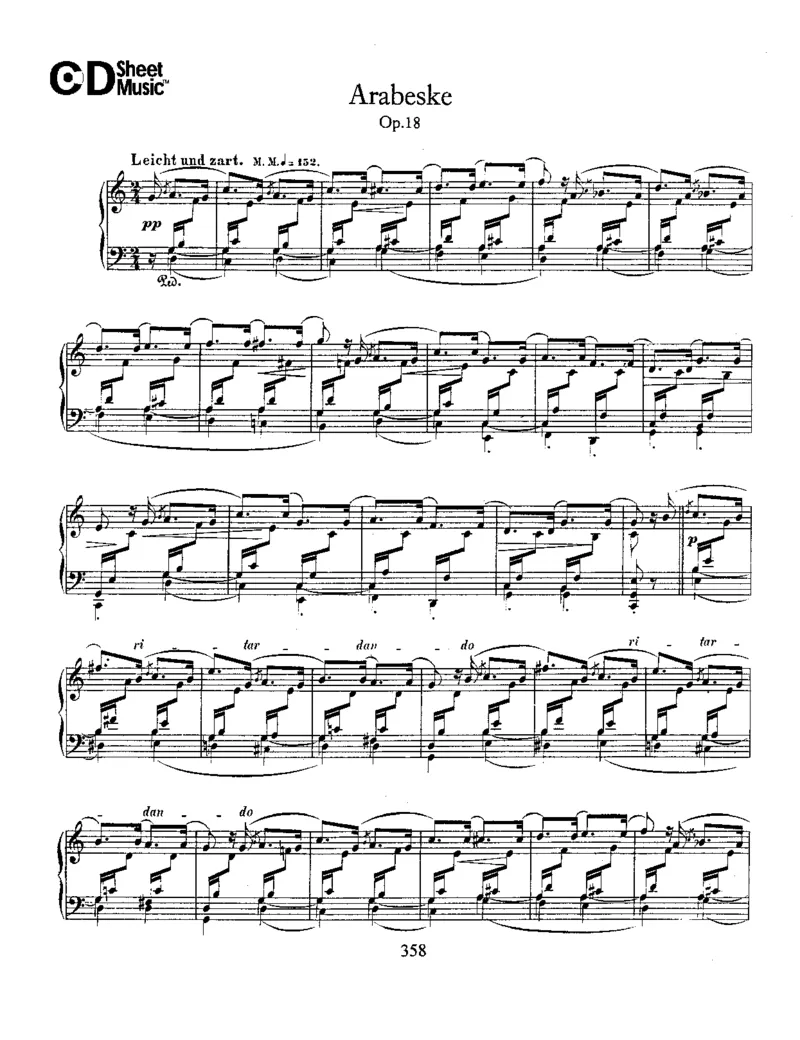Schumann-Arabeske,Op.18_一万首著名钢琴曲谱哈农贝多芬合集视频教学电子版高清无水印可打印_1古典钢琴知名音乐家谱_舒曼钢琴谱全集_WORKS