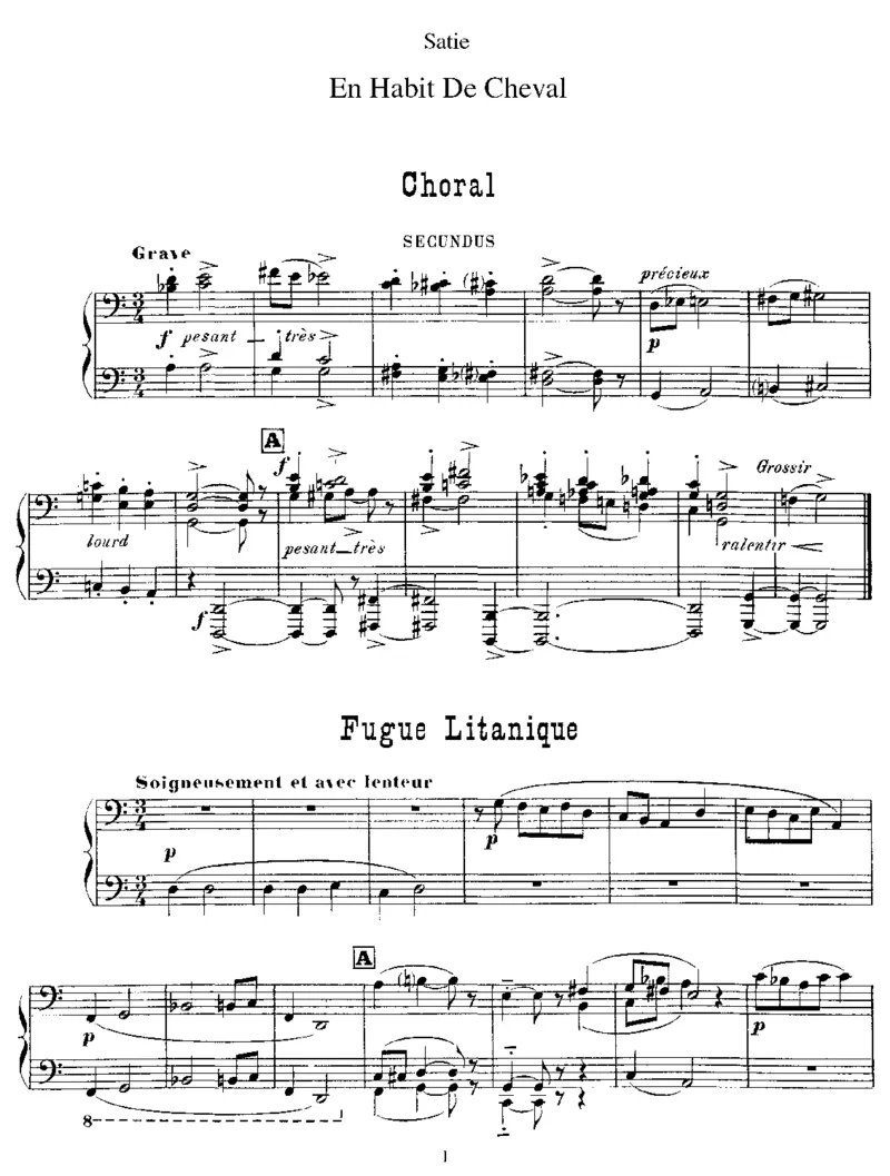 EnHabitdeCheval(4Hands)_一万首著名钢琴曲谱哈农贝多芬合集视频教学电子版高清无水印可打印_1古典钢琴知名音乐家谱_萨蒂钢琴谱全集_四手连弹