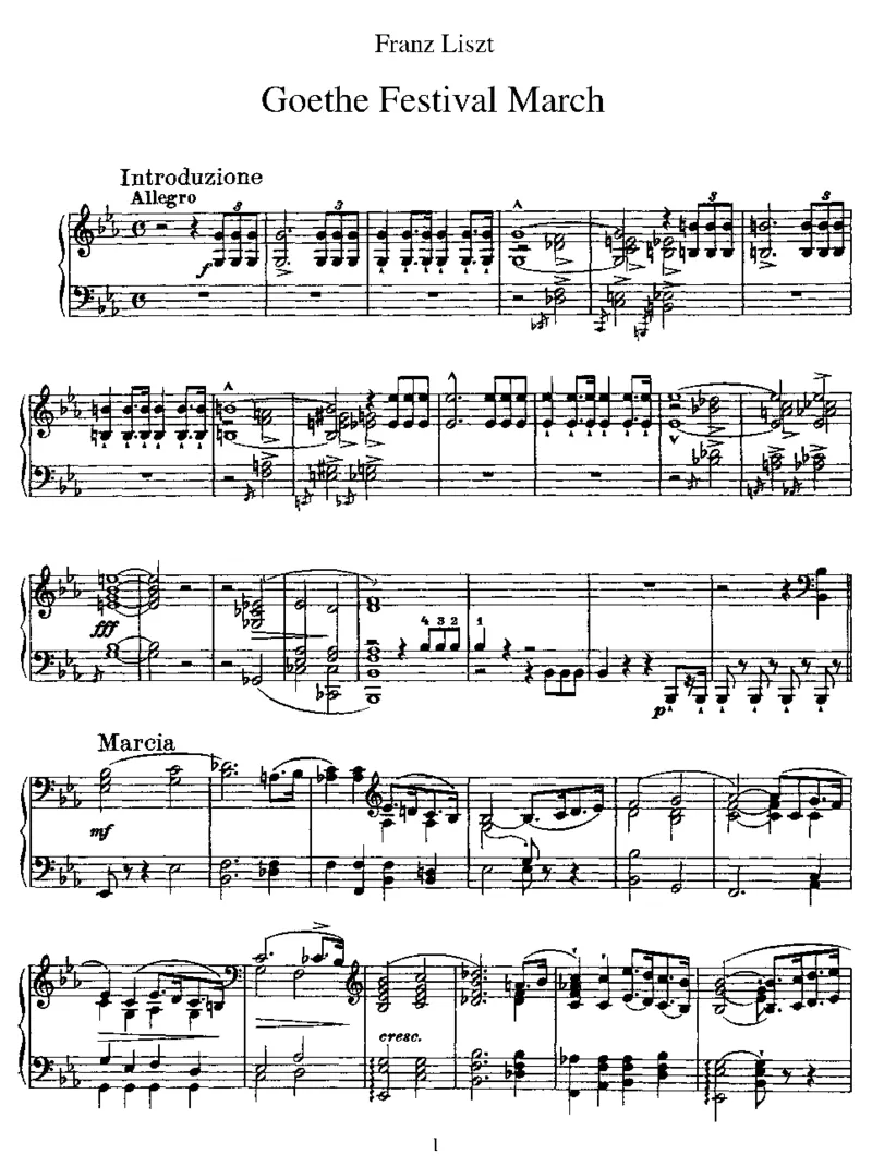 GoetheFestivalMarch_一万首著名钢琴曲谱哈农贝多芬合集视频教学电子版高清无水印可打印_1古典钢琴知名音乐家谱_李斯特钢琴谱全集_其他作品