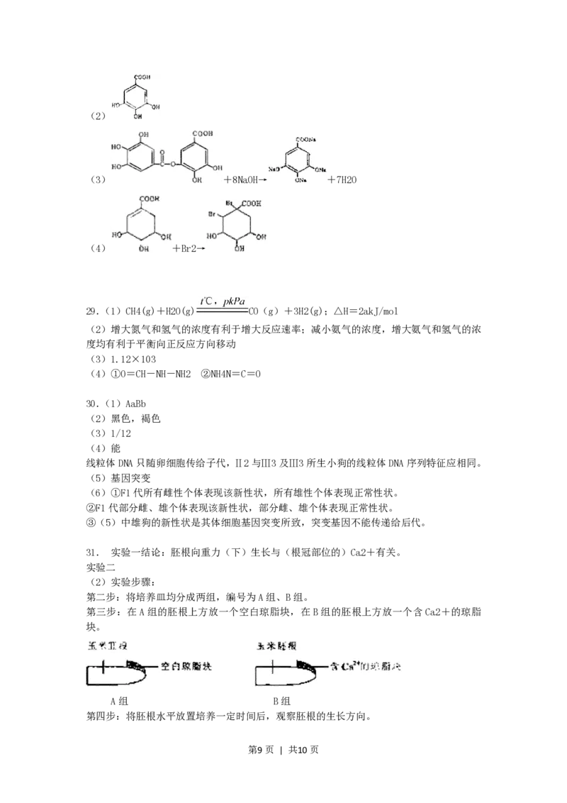 2006年四川高考理综真题及答案_化学高考真题试卷_旧1990-2007&middot;高考化学真题_1990-2007&middot;高考化学真题&middot;PDF_四川