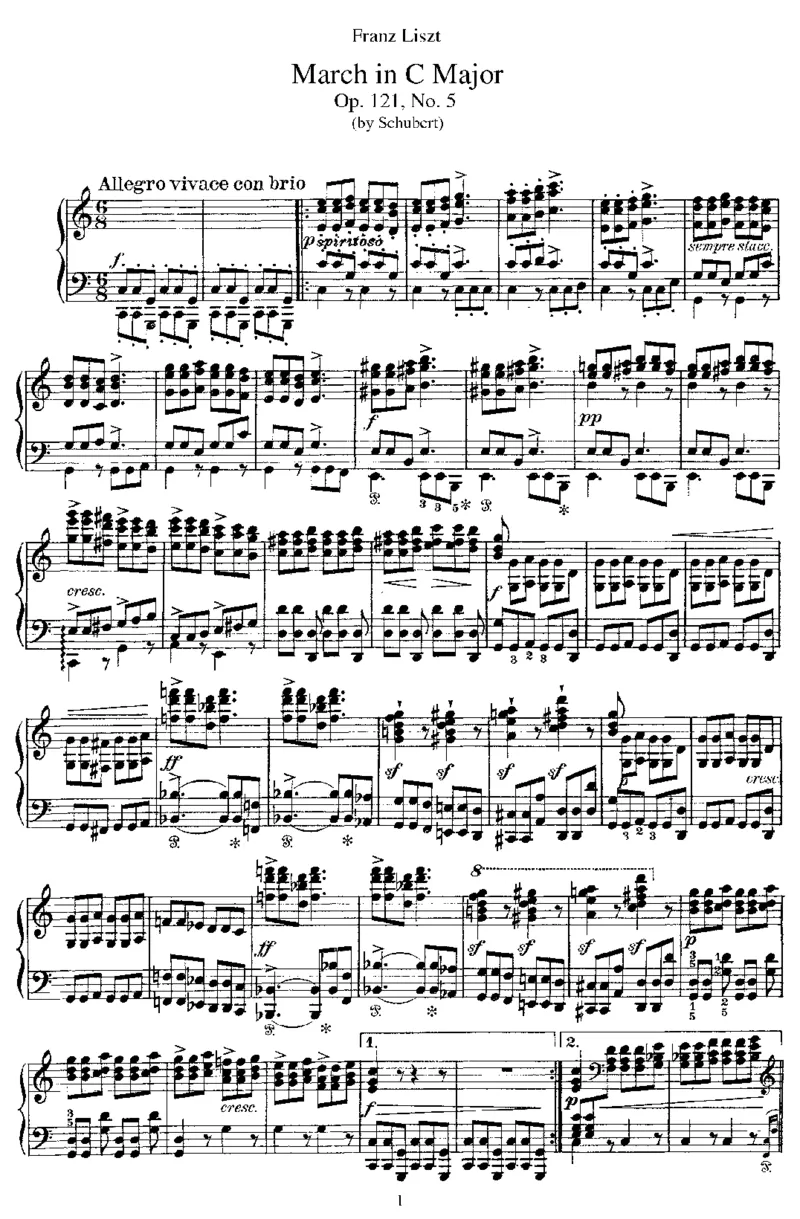 MarchinC(Schubert)_一万首著名钢琴曲谱哈农贝多芬合集视频教学电子版高清无水印可打印_1古典钢琴知名音乐家谱_李斯特钢琴谱全集_改编舒伯特