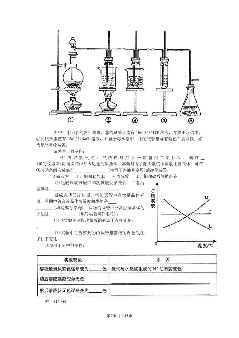 2007年四川高考理科综合真题及答案_化学高考真题试卷_旧1990-2007&middot;高考化学真题_1990-2007&middot;高考化学真题&middot;word_2001-2007年各地理综历年真题_四川