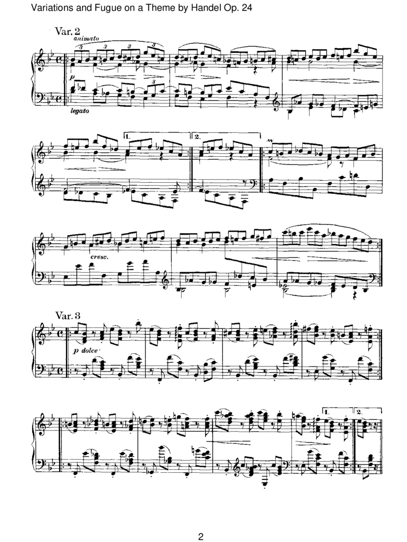 VariationsandFugueonaThemebyHandelOp.24_一万首著名钢琴曲谱哈农贝多芬合集视频教学电子版高清无水印可打印_1古典钢琴知名音乐家谱_勃拉姆斯钢琴谱全集_II.Variations