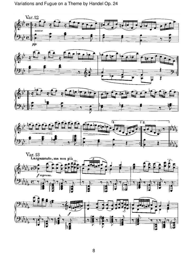 VariationsandFugueonaThemebyHandelOp.24_一万首著名钢琴曲谱哈农贝多芬合集视频教学电子版高清无水印可打印_1古典钢琴知名音乐家谱_勃拉姆斯钢琴谱全集_II.Variations