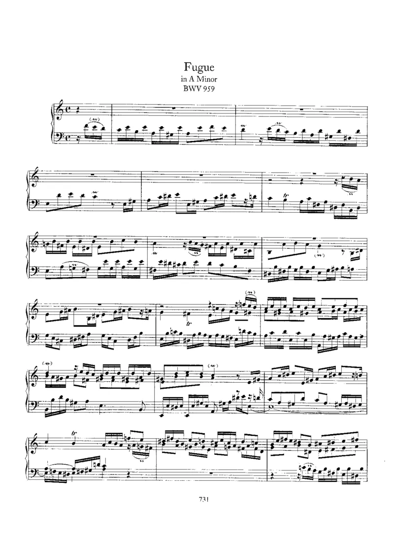 Fugueina,BWV959_一万首著名钢琴曲谱哈农贝多芬合集视频教学电子版高清无水印可打印_1古典钢琴知名音乐家谱_巴赫钢琴谱全集_Preludes，Fantasias，Fugues