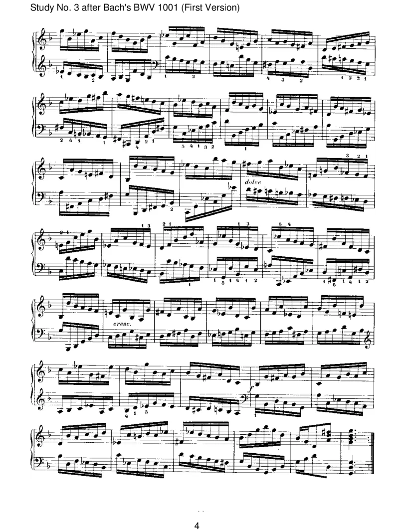 StudyNo.3afterBach'sBWV1001(FirstVersion)_一万首著名钢琴曲谱哈农贝多芬合集视频教学电子版高清无水印可打印_1古典钢琴知名音乐家谱_勃拉姆斯钢琴谱全集