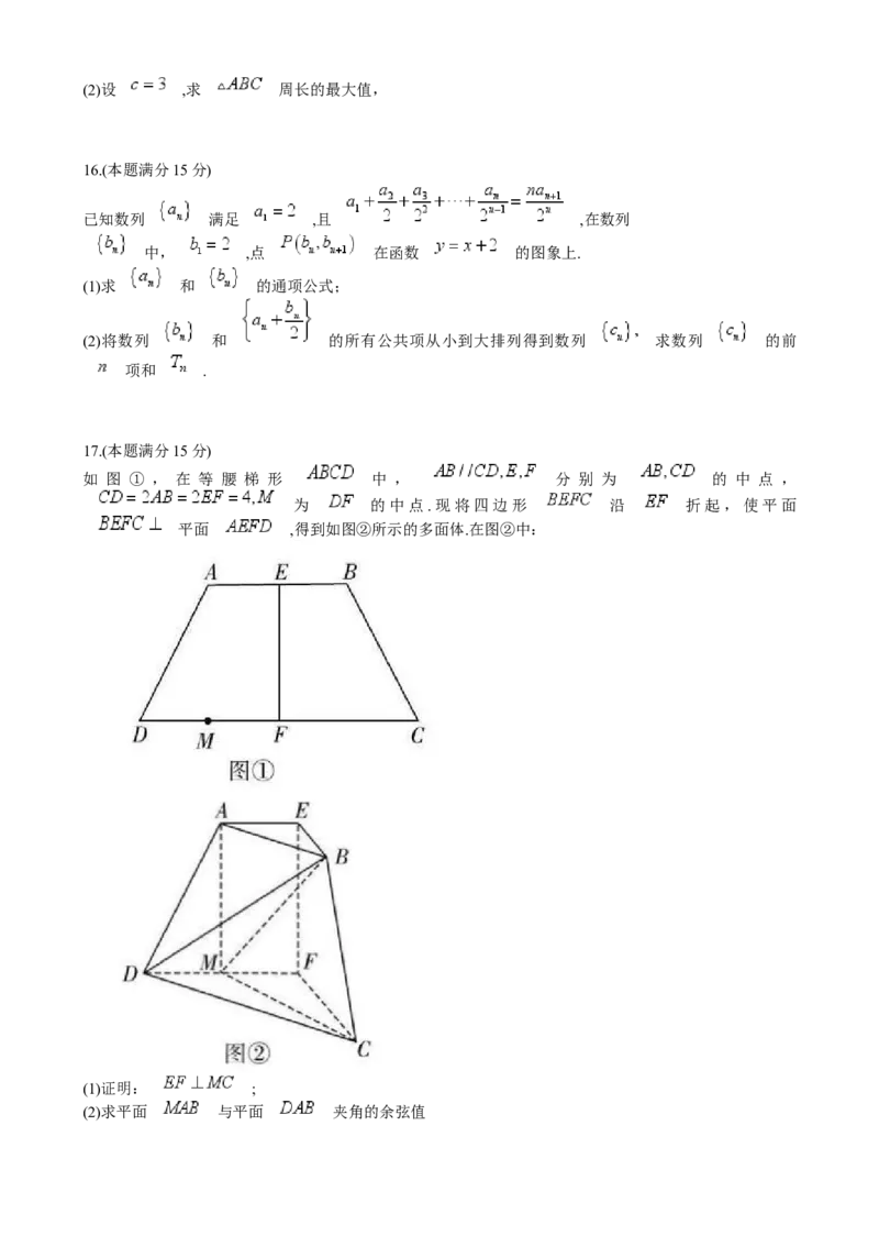 湖南省长沙市湖南师范大学附属中学2024-2025学年高二上学期期末考试数学试题Word版含解析_2024-2025高二（7-7月题库）_2025年01月试卷