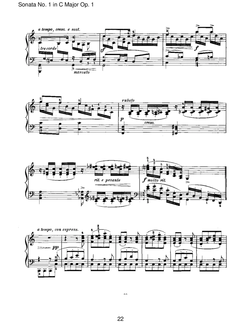 SonataNo.1inCMajorOp.1_一万首著名钢琴曲谱哈农贝多芬合集视频教学电子版高清无水印可打印_1古典钢琴知名音乐家谱_勃拉姆斯钢琴谱全集_I.Sonatas