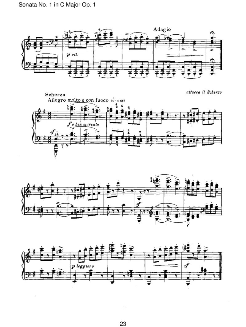 SonataNo.1inCMajorOp.1_一万首著名钢琴曲谱哈农贝多芬合集视频教学电子版高清无水印可打印_1古典钢琴知名音乐家谱_勃拉姆斯钢琴谱全集_I.Sonatas