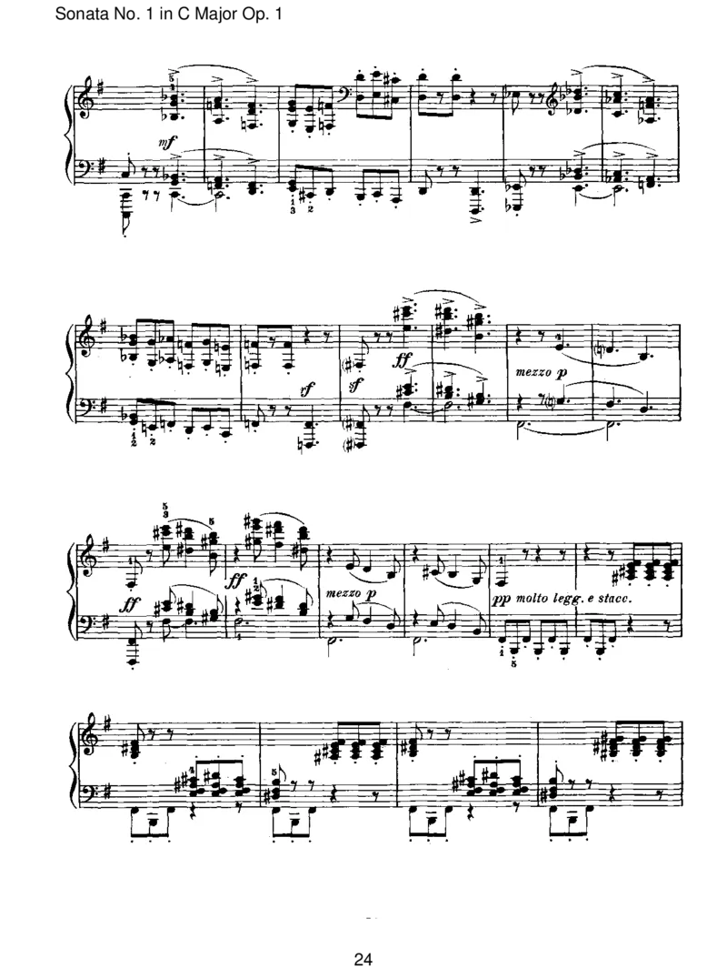 SonataNo.1inCMajorOp.1_一万首著名钢琴曲谱哈农贝多芬合集视频教学电子版高清无水印可打印_1古典钢琴知名音乐家谱_勃拉姆斯钢琴谱全集_I.Sonatas