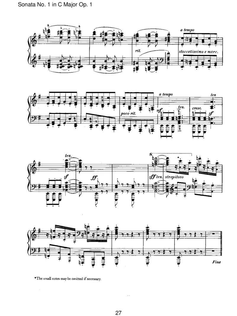 SonataNo.1inCMajorOp.1_一万首著名钢琴曲谱哈农贝多芬合集视频教学电子版高清无水印可打印_1古典钢琴知名音乐家谱_勃拉姆斯钢琴谱全集_I.Sonatas