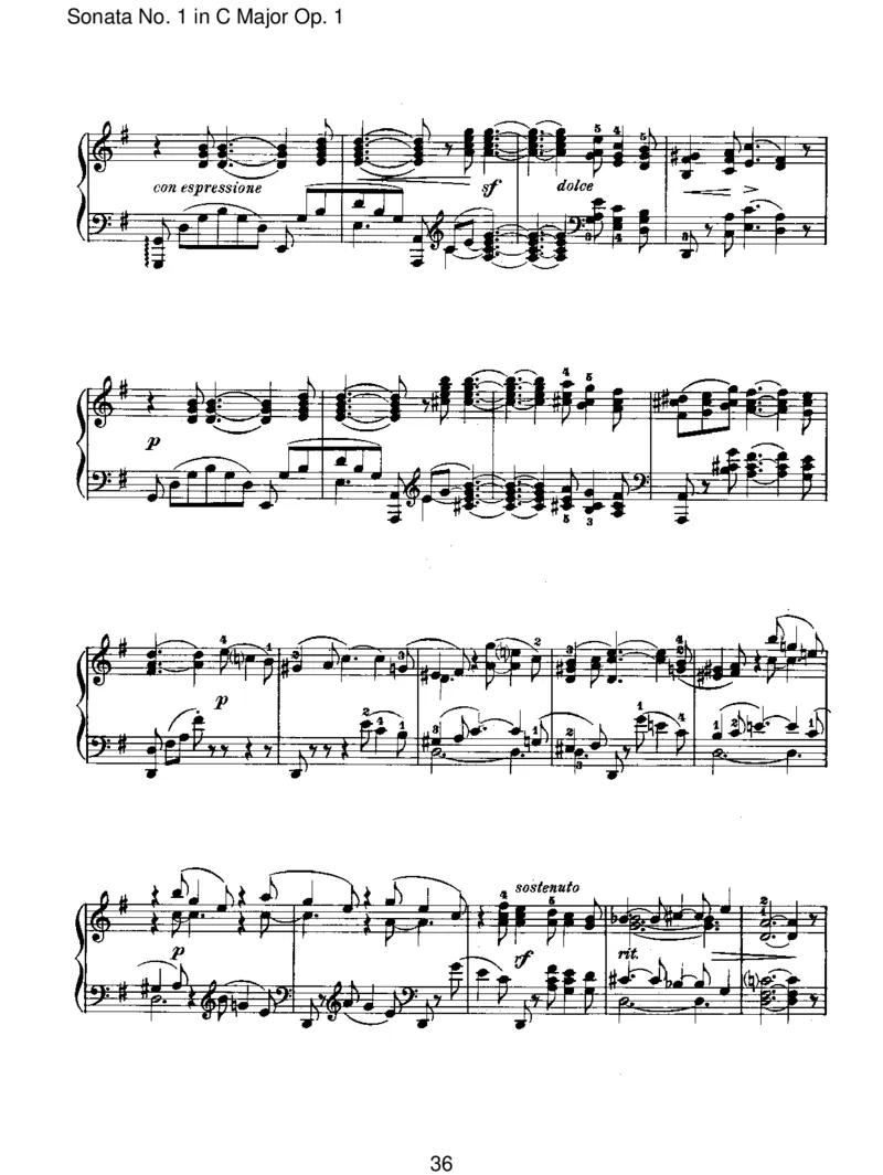 SonataNo.1inCMajorOp.1_一万首著名钢琴曲谱哈农贝多芬合集视频教学电子版高清无水印可打印_1古典钢琴知名音乐家谱_勃拉姆斯钢琴谱全集_I.Sonatas