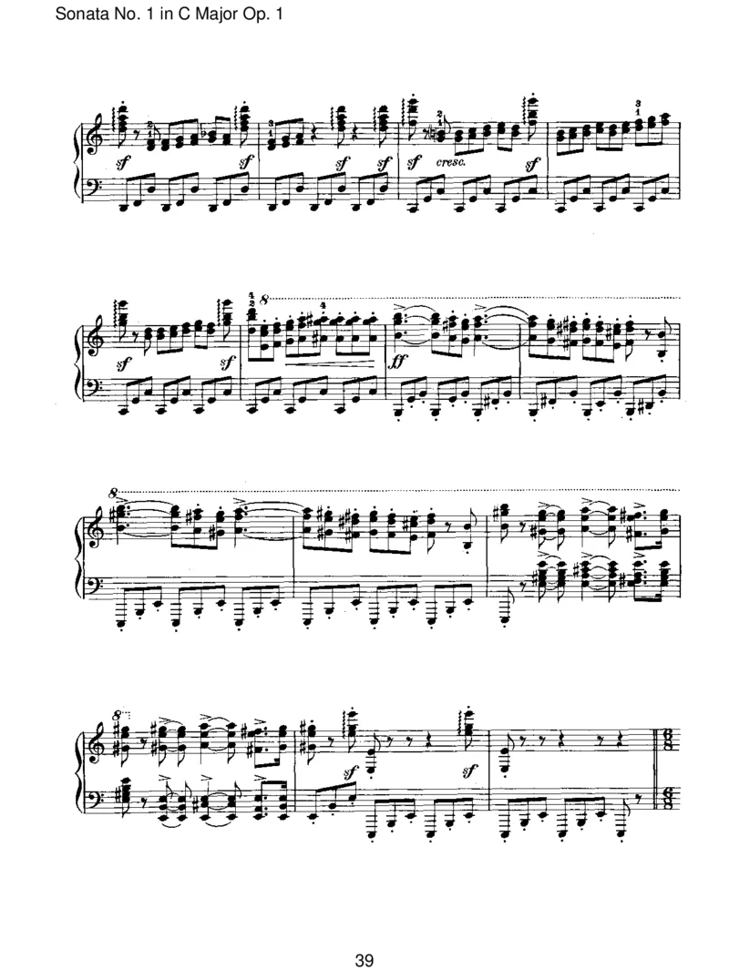 SonataNo.1inCMajorOp.1_一万首著名钢琴曲谱哈农贝多芬合集视频教学电子版高清无水印可打印_1古典钢琴知名音乐家谱_勃拉姆斯钢琴谱全集_I.Sonatas