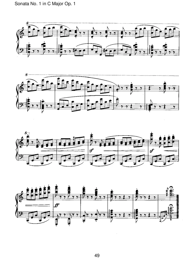 SonataNo.1inCMajorOp.1_一万首著名钢琴曲谱哈农贝多芬合集视频教学电子版高清无水印可打印_1古典钢琴知名音乐家谱_勃拉姆斯钢琴谱全集_I.Sonatas