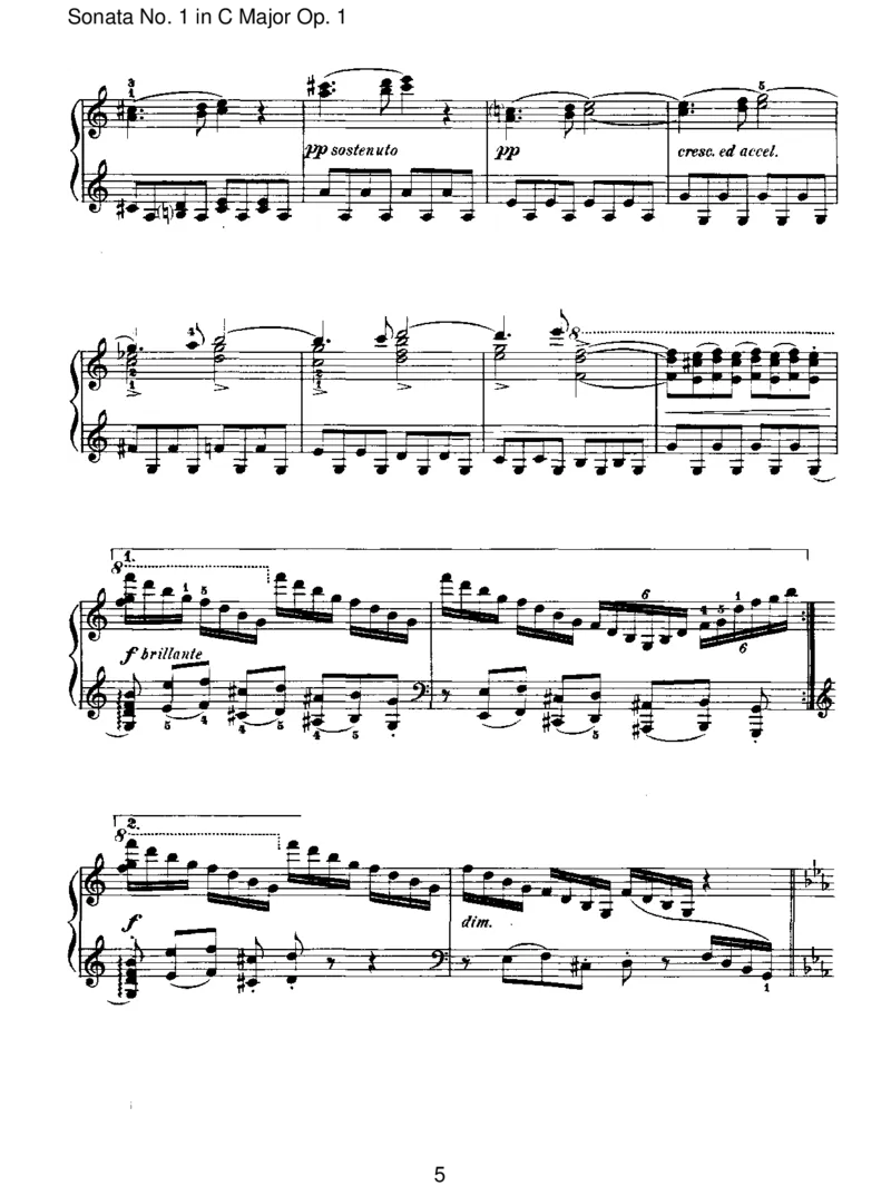 SonataNo.1inCMajorOp.1_一万首著名钢琴曲谱哈农贝多芬合集视频教学电子版高清无水印可打印_1古典钢琴知名音乐家谱_勃拉姆斯钢琴谱全集_I.Sonatas