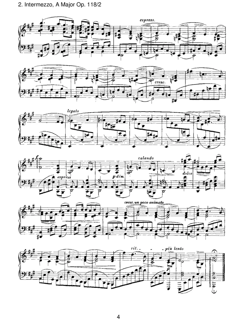 Intermezzo,AMajorOp.118_2_一万首著名钢琴曲谱哈农贝多芬合集视频教学电子版高清无水印可打印_1古典钢琴知名音乐家谱_勃拉姆斯钢琴谱全集_III.ShorterWorks_SixPianoPiecesOp.118