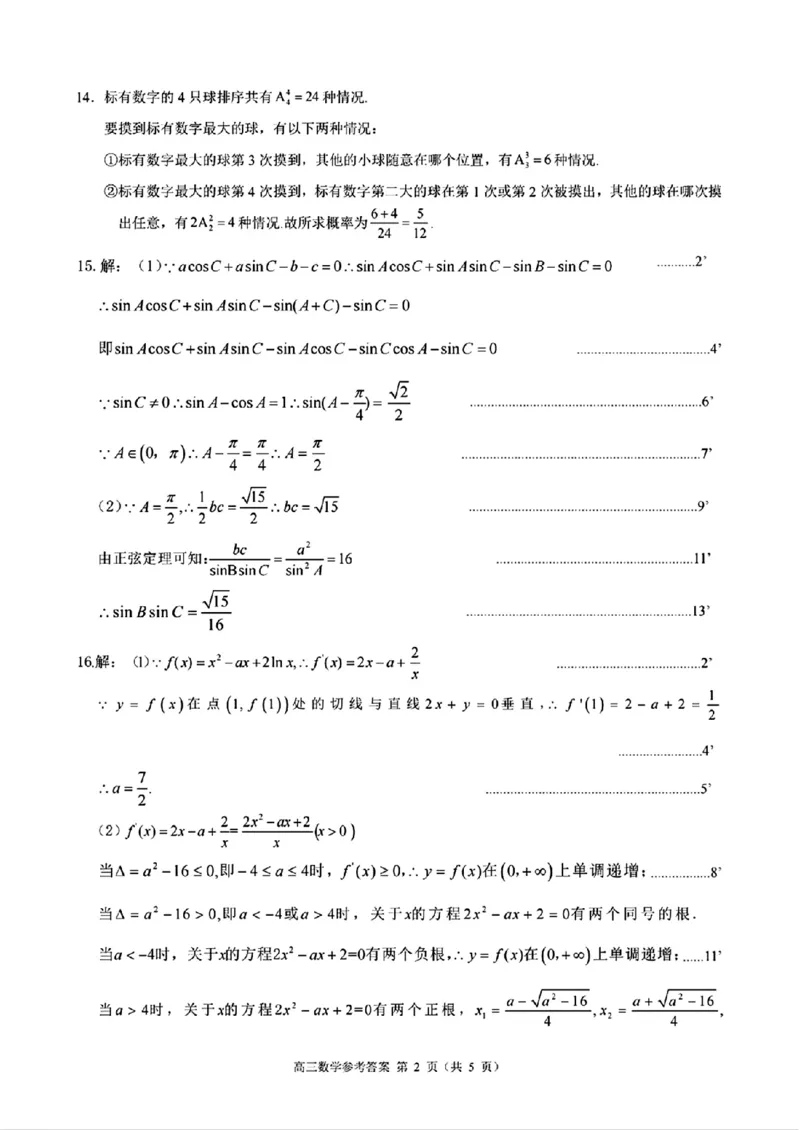数学+答案_2024-2025高三（6-6月题库）_2024年11月试卷_1124浙江省9+1高中联盟2025届高三上学期11月期中考试（全科）