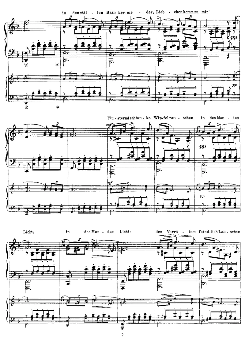 Standchen(Schubert)_一万首著名钢琴曲谱哈农贝多芬合集视频教学电子版高清无水印可打印_1古典钢琴知名音乐家谱_李斯特钢琴谱全集_改编舒伯特