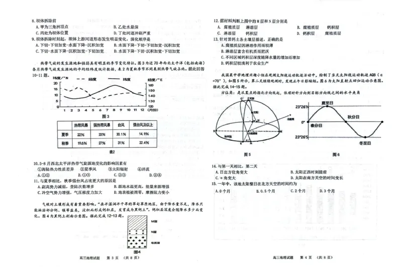 山东名校2025届高三12月校际联合检测地理试卷_2024-2025高三（6-6月题库）_2024年12月试卷_1215山东省名校2025届高三上学期12月校际联合检测