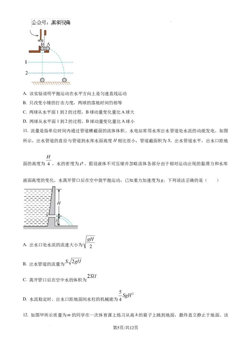北京市通州区2025届高三上学期11月期中质量检测物理_2024-2025高三（6-6月题库）_2024年12月试卷_1218北京市通州区2025届高三上学期11月期中质量检测试卷